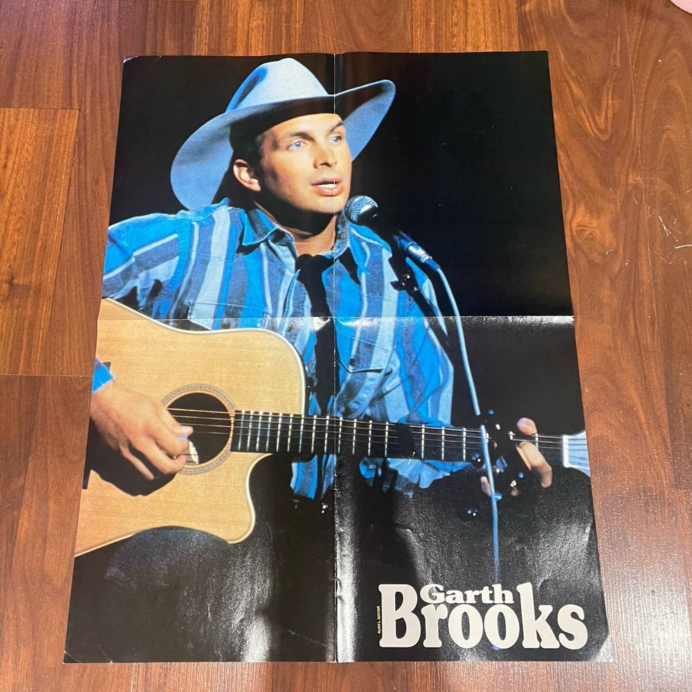 Vintage Country Music Magazine‎ Poster Garth Brooks Alan Jackson 2 Side 16x21